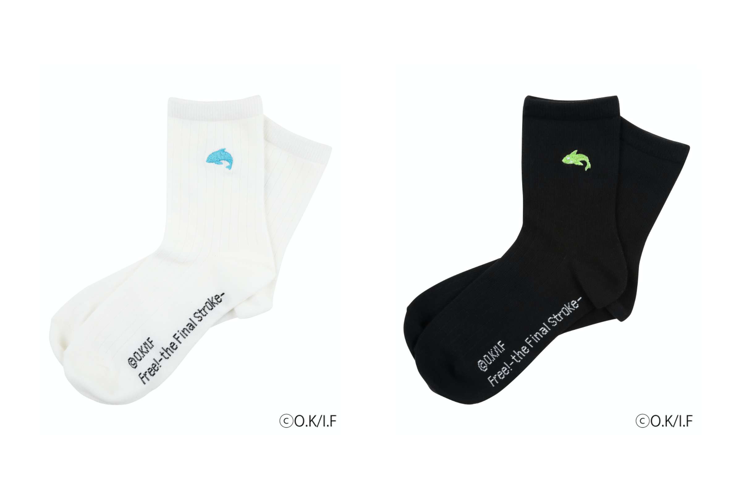 Animal motif socks 遙＆真琴（イルカ＆シャチ）