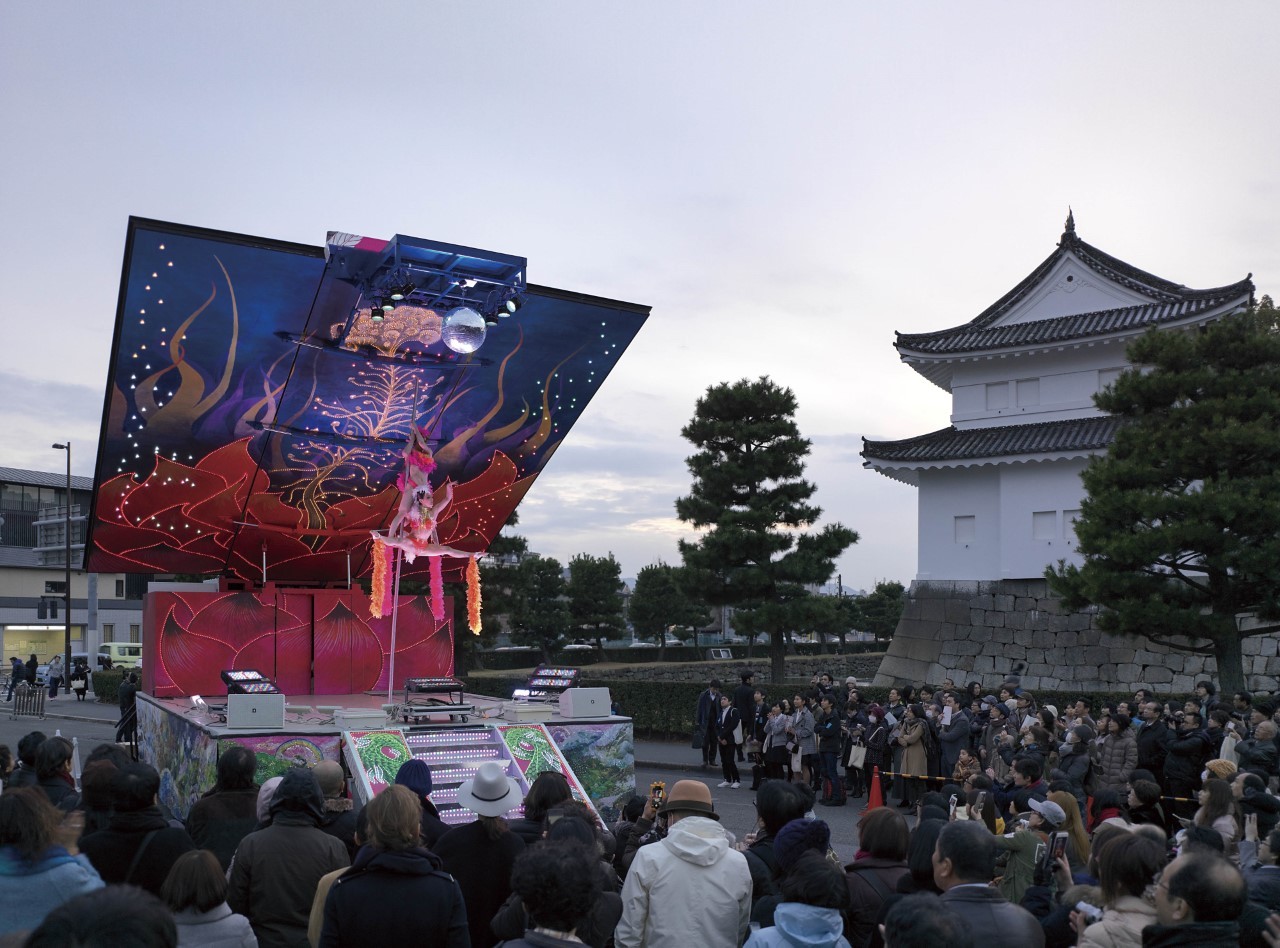 パラソフィア京都国際現代芸術祭における二条城でのイベント風景　2015 年3 月6 日
