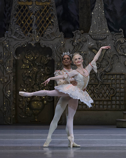 Anna Rose O’Sullivan and Marcelino Sambé of The Royal Ballet in The Nutcracker, The Royal Ballet