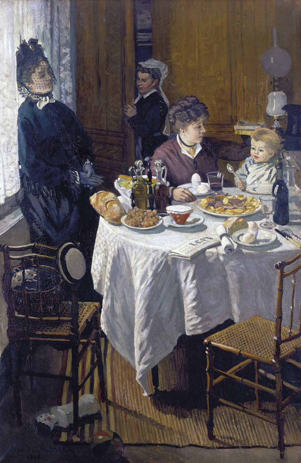 《昼食》1868-69年 油彩、カンヴァス 231.5×151.5cmシュテーデル美術館  (C) Städel Museum, Frankfurt am Main