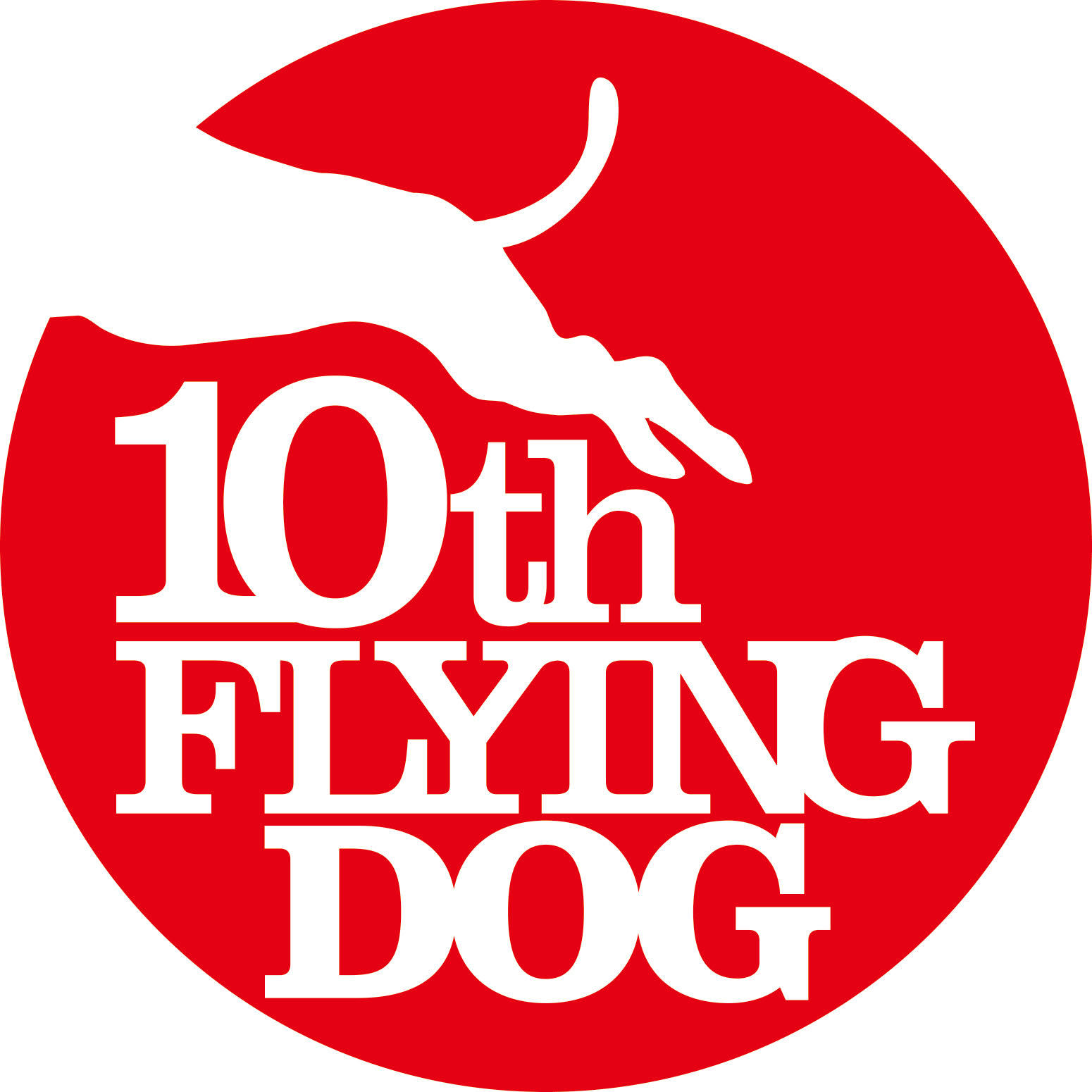 フライングドッグ10周年記念ロゴ (C)FlyingDog, Inc.