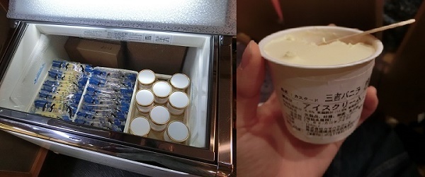 観劇前や幕間のお楽しみ、三吉アイス。