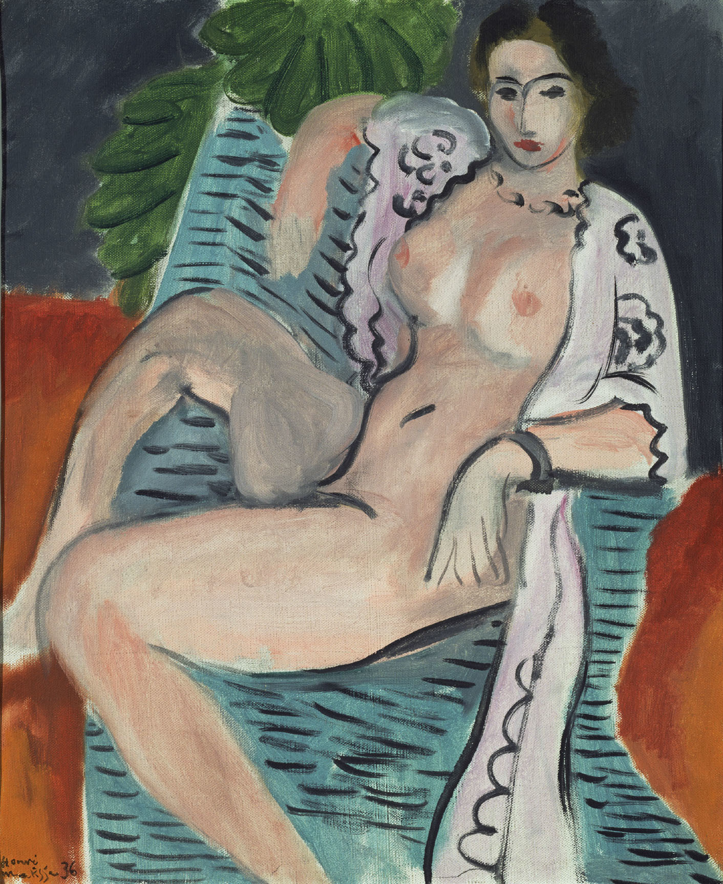 アンリ・マティス 《布をまとう裸婦》 1936年 油彩／カンヴァス 45.7×37.5cm