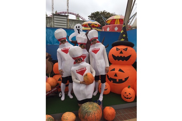 「カボチャでストライク」ホーク軍団の一足早いハロウィン
