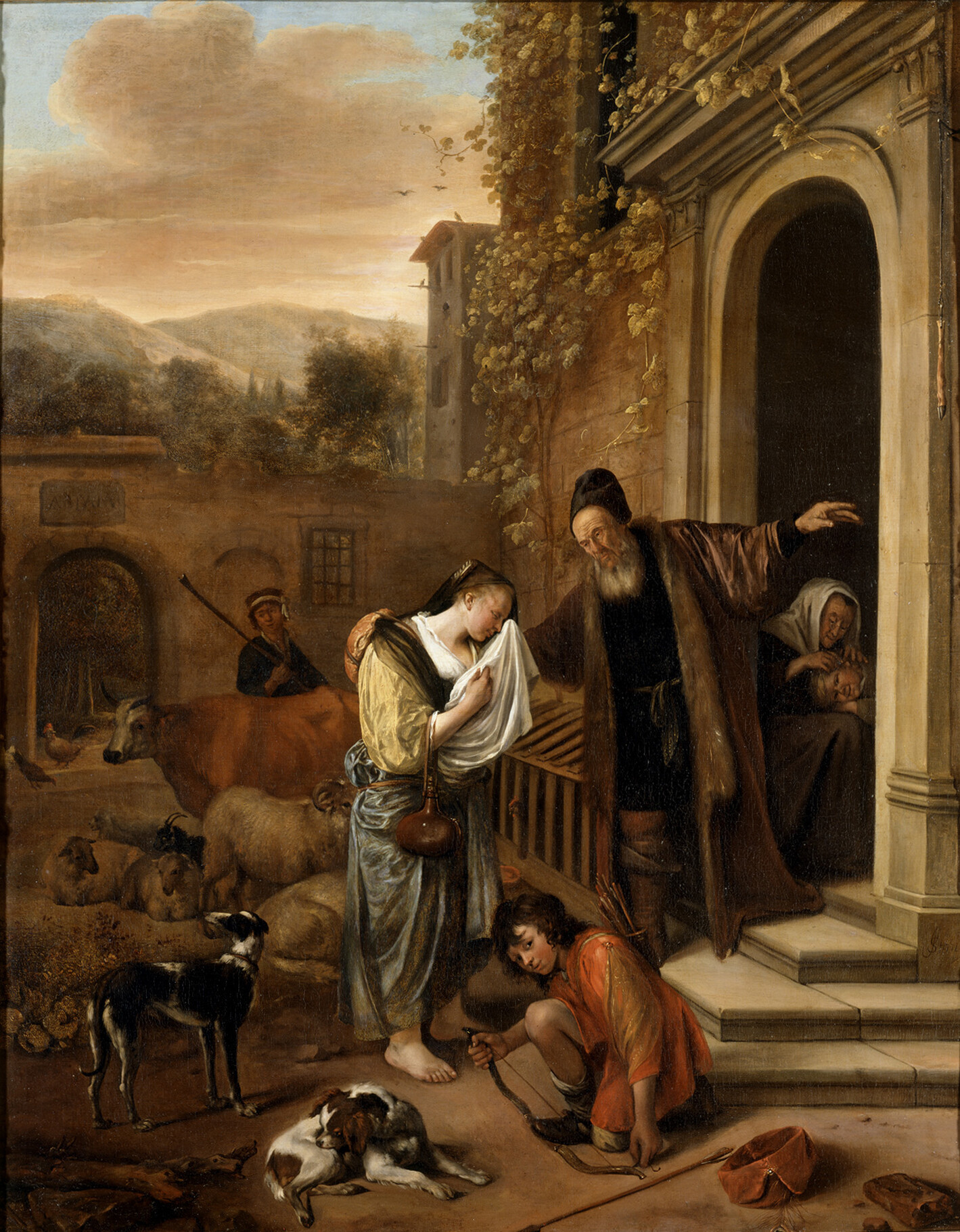 ヤン・ステーン 「ハガルの追放」 1655-57年頃 ドレスデン国立古典絵画館