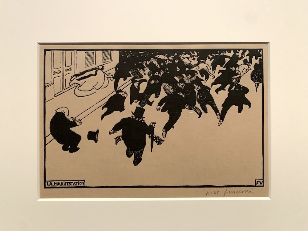 《街頭デモ》1893年 木版 20.3×32.0cm