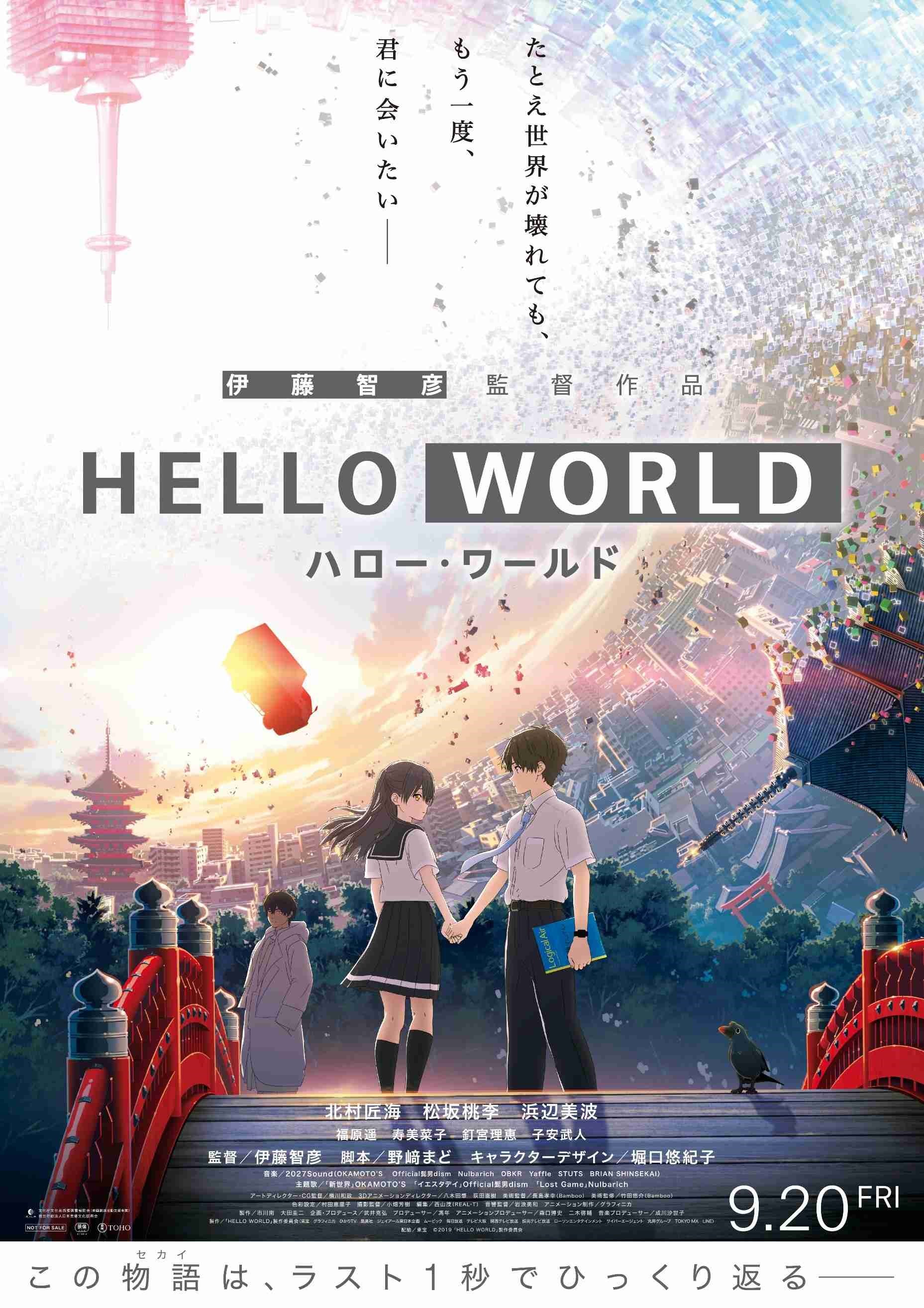 サイン入りポスター（5名） (C)2019「HELLO WORLD」製作委員会 