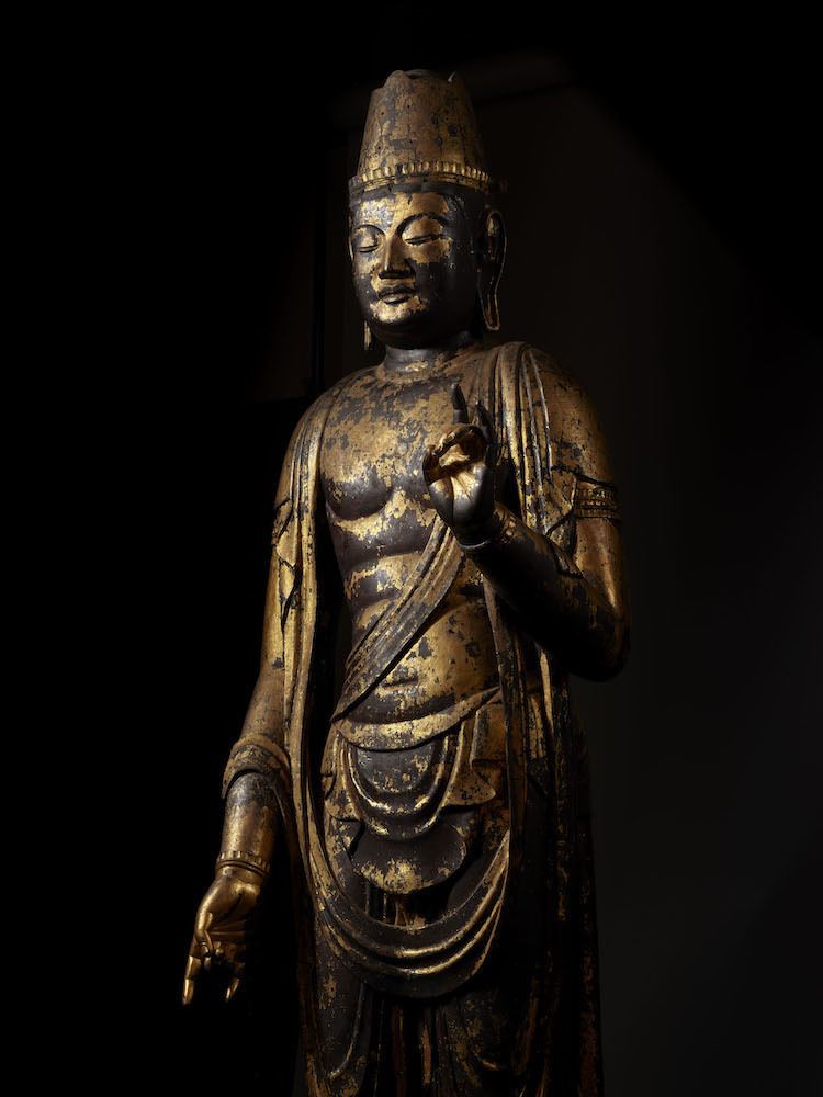 日光菩薩立像（部分） 平安時代・10～11世紀　奈良・正暦寺蔵