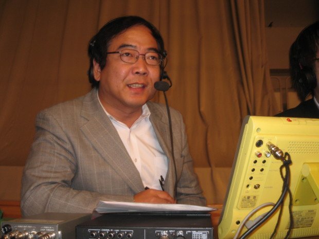 実況を担当する元日本テレビ全日本プロレス中継アナウンサー若林健治氏