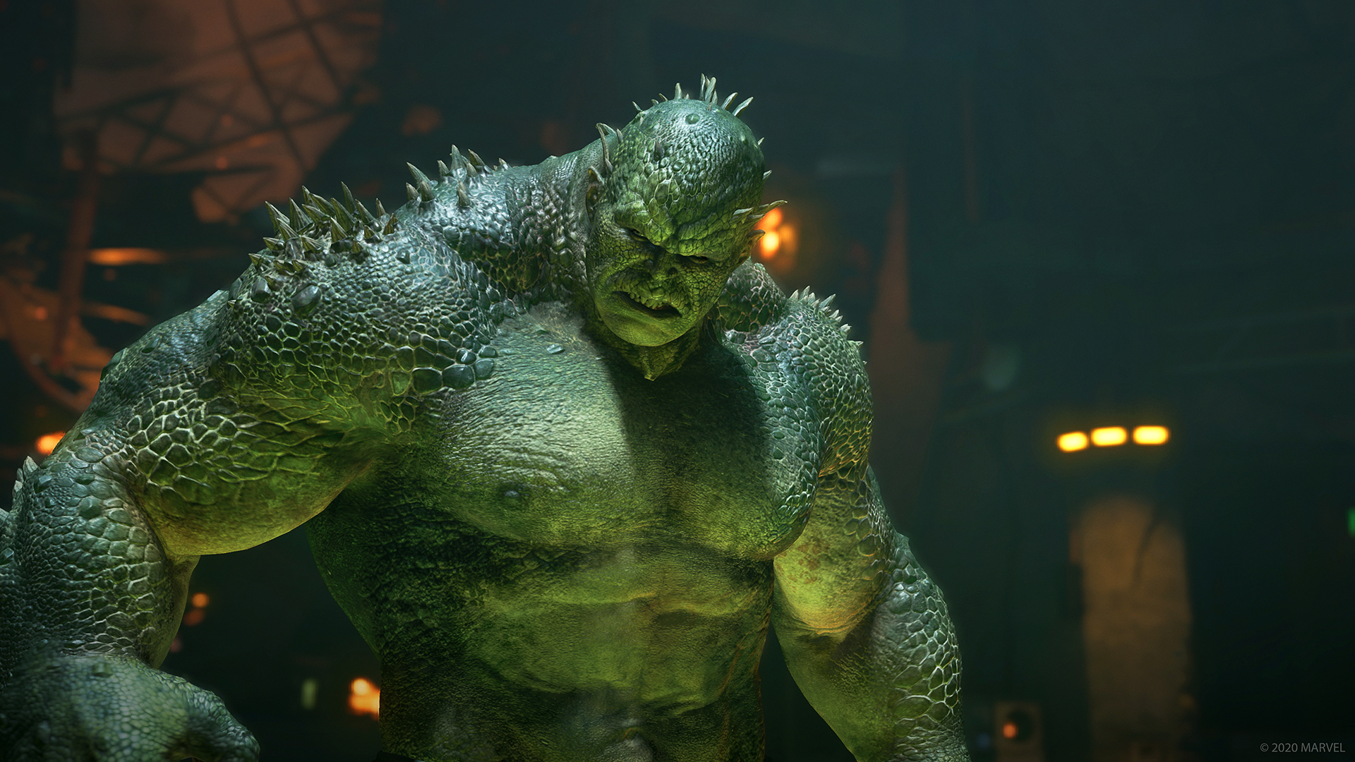 (C) 2020 MARVEL. Developed by Crystal Dynamics and Eidos Montréal. Development support provided by Nixxes. All rights reserved.