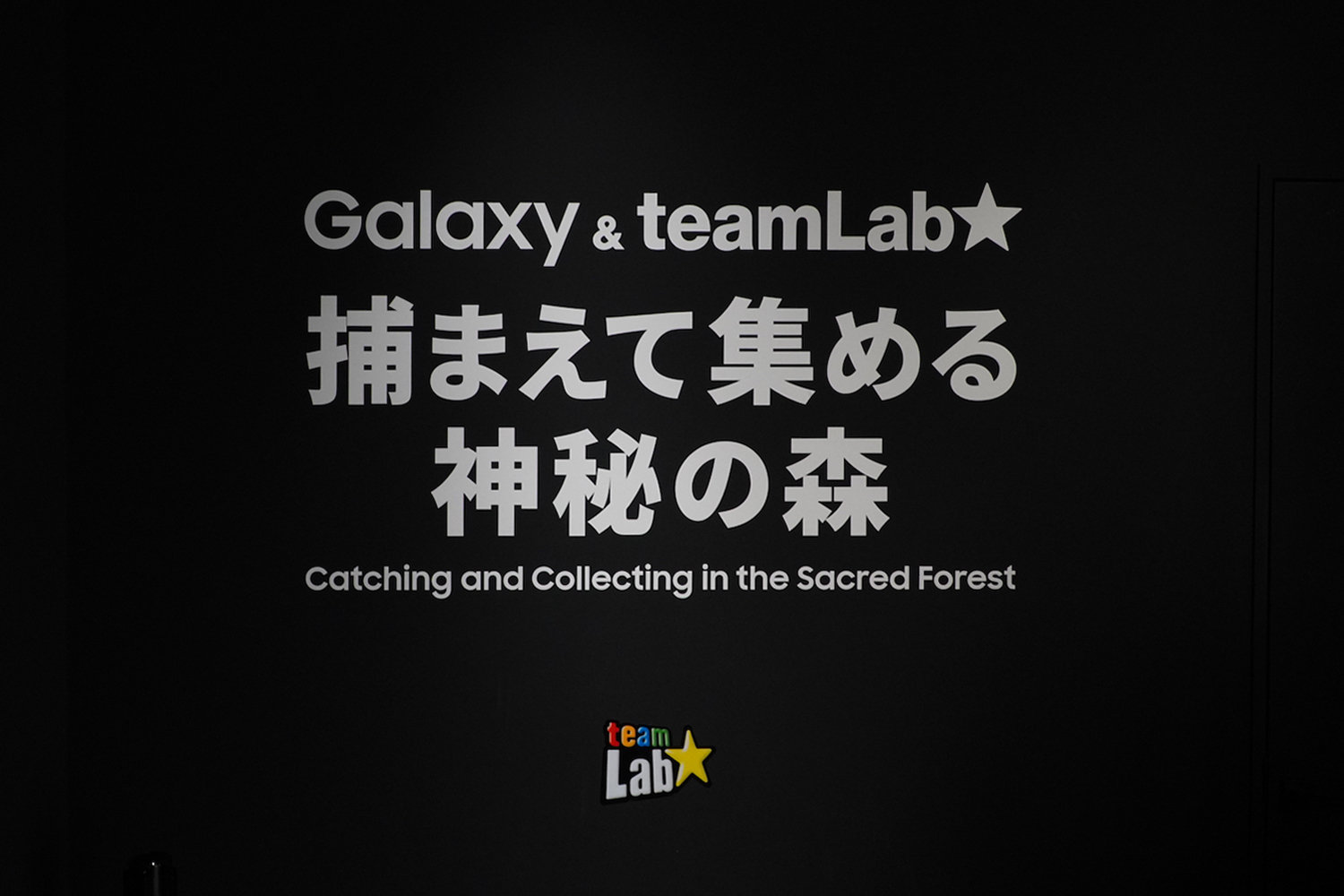 『Galaxy & チームラボ：捕まえて集める神秘の森』
