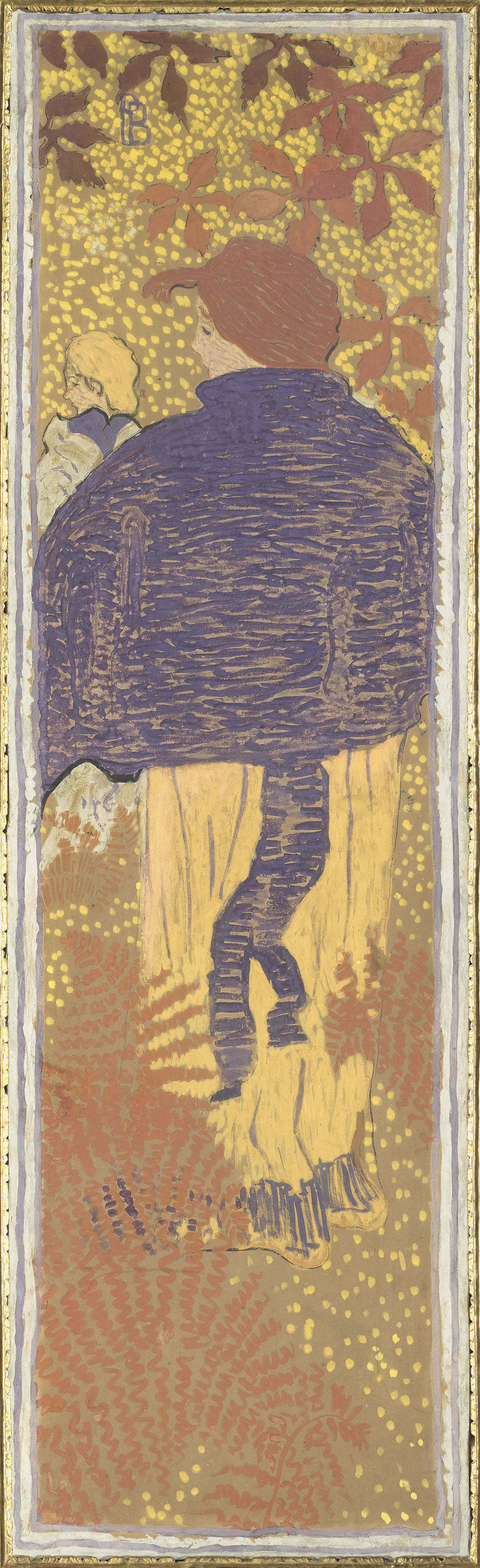 ピエール・ボナール 《庭の女性たち　ショルダー・ケープを着た女性》 1890-91年