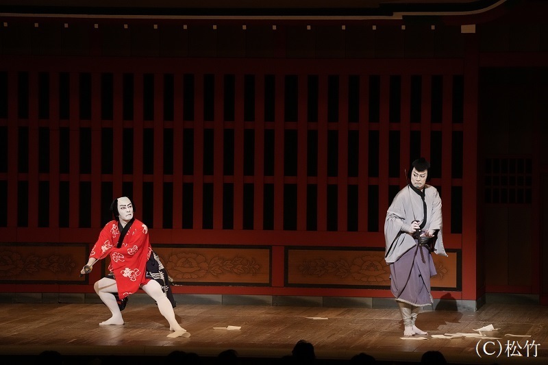 昼の部『御所五郎蔵』（左より）御所五郎蔵=片岡愛之助、星影土右衛門=尾上松緑