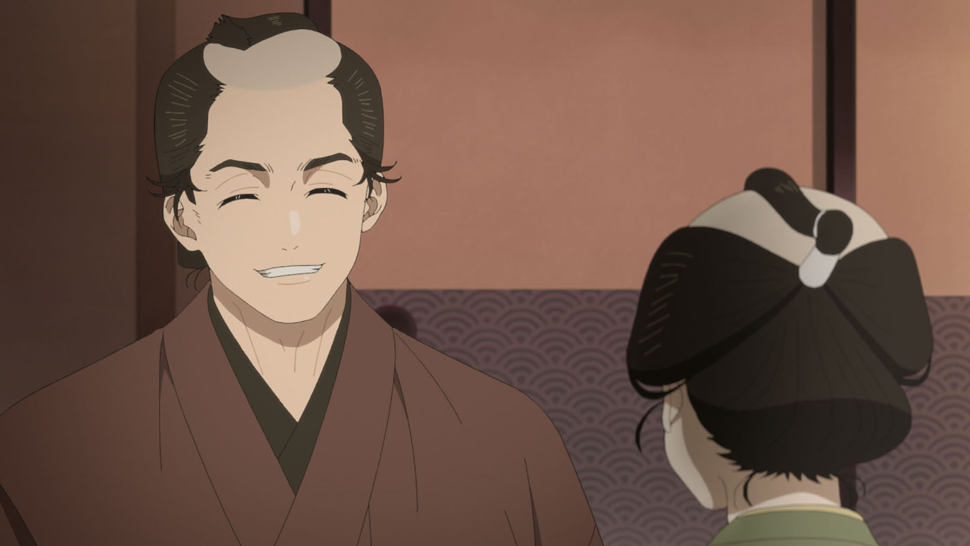 一太郎に優しく笑いかける佐助 (C)畠中恵・新潮社／アニメ「しゃばけ」製作委員会