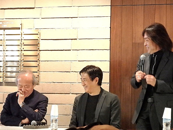 左から、尾高忠明、藤岡幸夫、飯森範親