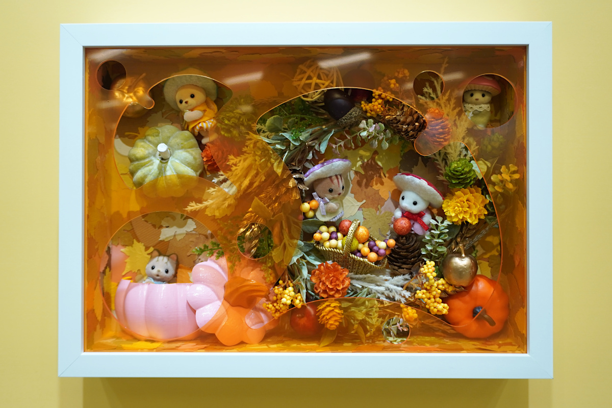 展示風景　「村あるき」エリア　ミニジオラマ