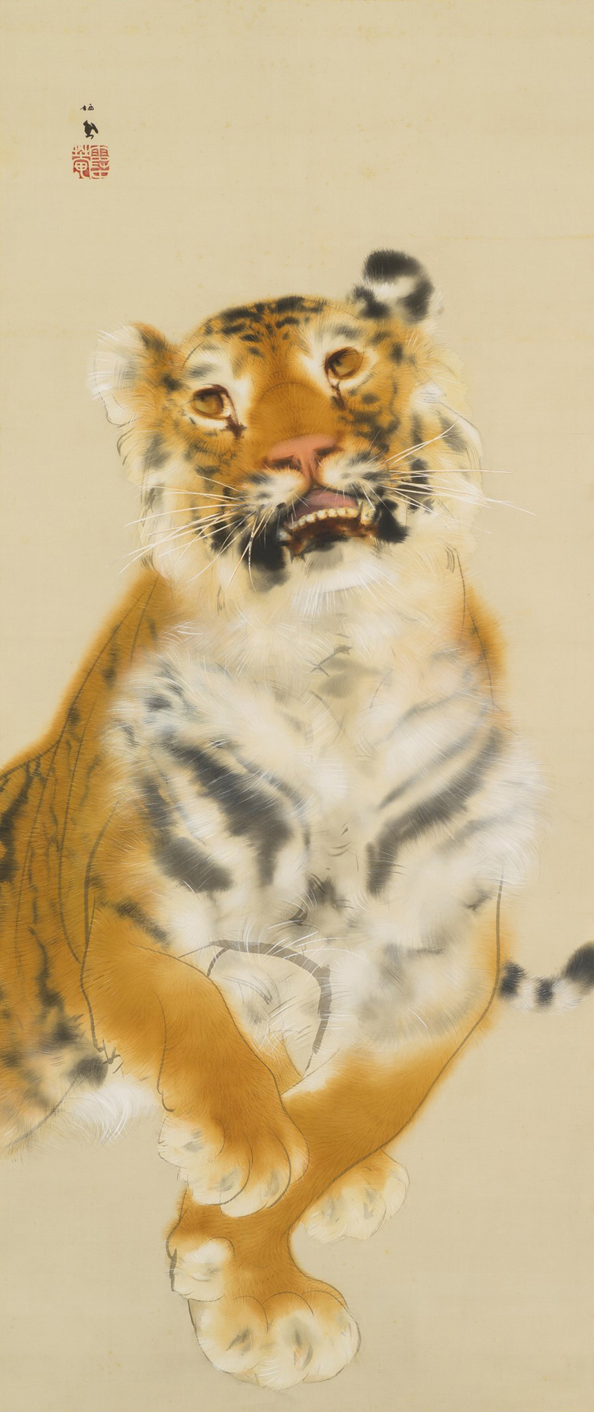 竹内栖鳳「猛虎」 福田美術館蔵（後期） 