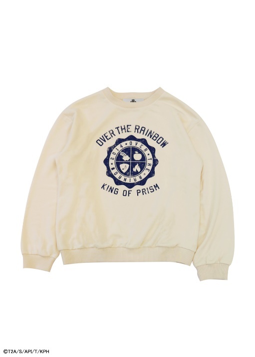 キンプリ×スピンズ Over The Rainbow カレッジスウェット ￥3,999（税抜き）
