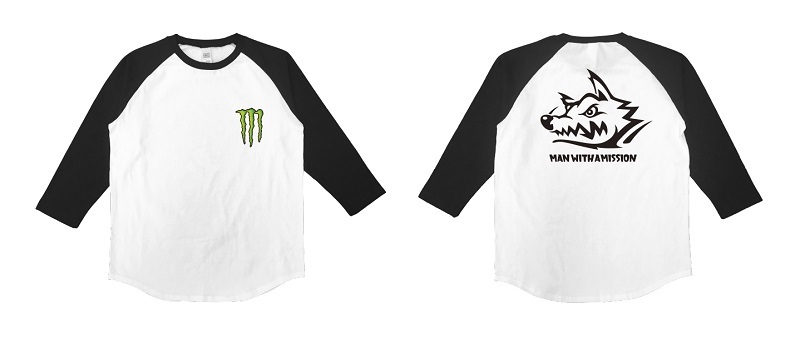 MAN WITH A MISSION / MONSTER ENERGYコラボTシャツ（イメージ）