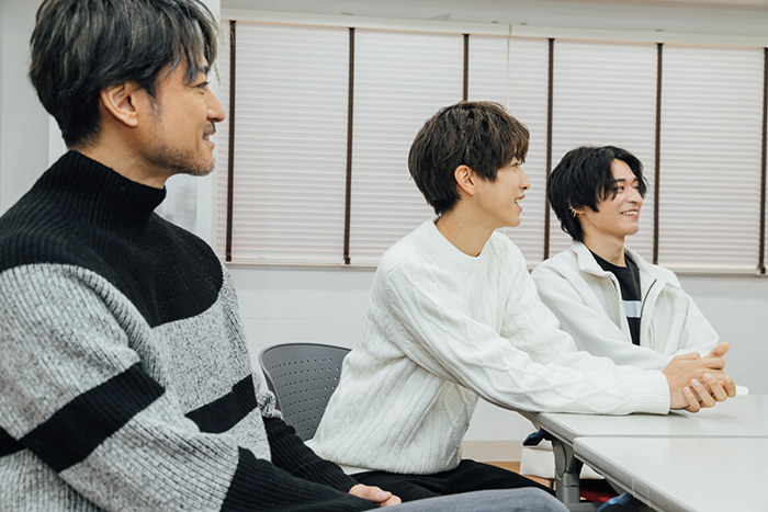 （左から）内田裕也、設楽銀河、高本学