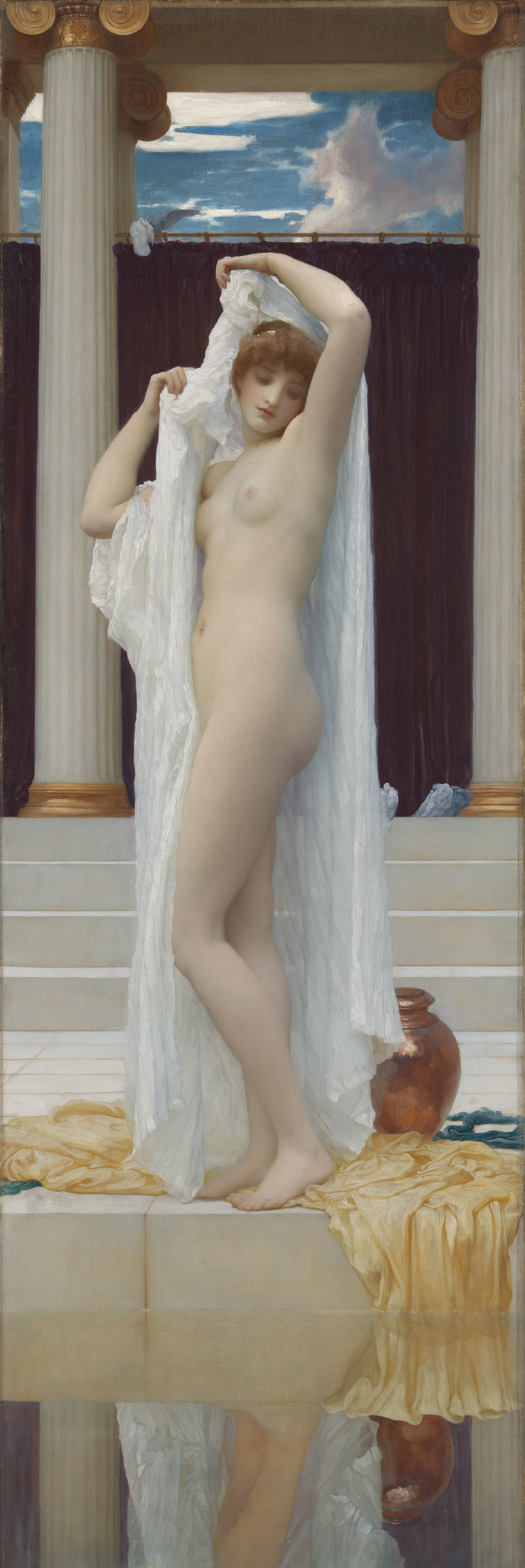 フレデリック・ロード・レイトン 《プシュケの水浴》 1890年発表 油彩／カンヴァス 189.2 × 62.2cm