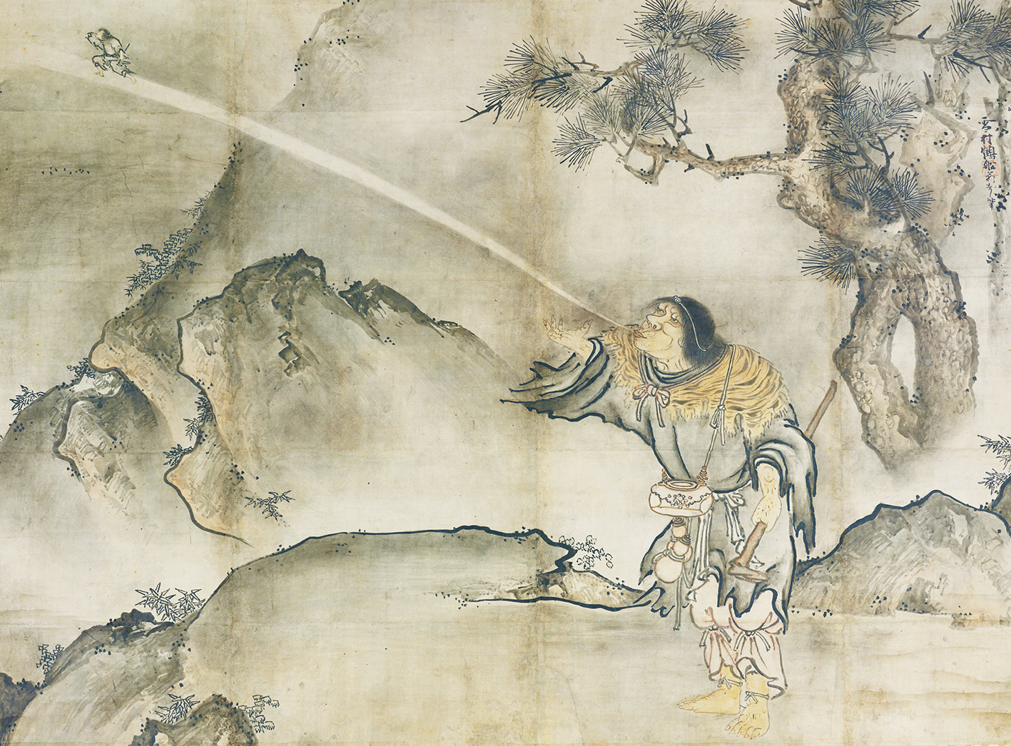 雪村筆 《蝦蟇鉄拐図》（右） 2幅 各151.5×205.9cm 東京国立博物館蔵Image:TNM Image Archives 【展示期間：3月28日～4月23日】