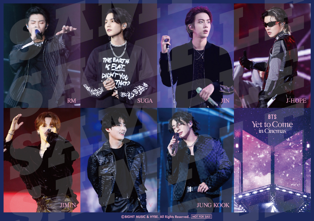 『BTS: Yet To Come in Cinemas』来場者特典第3弾「メンバービジュアルステッカーシート」 （C）BIGHIT MUSIC & HYBE. All Rights Reserved.