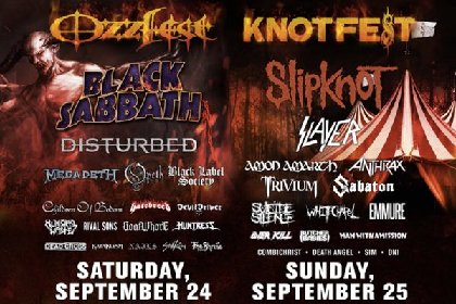 OZZFEST × KNOTFEST、9月にカリフォルニアにて共同開催決定！BLACK SABBATH、SLIPKNOT、SLAYERらに加え、日本からはMWAM、SiMが参戦！
