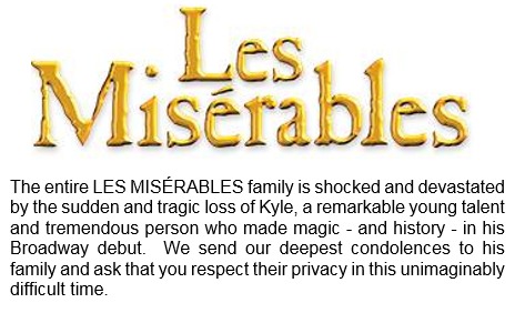 Les Misérables ‏@LesMizBway  8月29日のTweetより