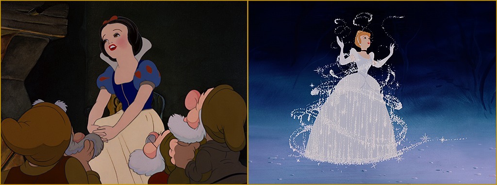 （左から）『白雪姫』、『シンデレラ』