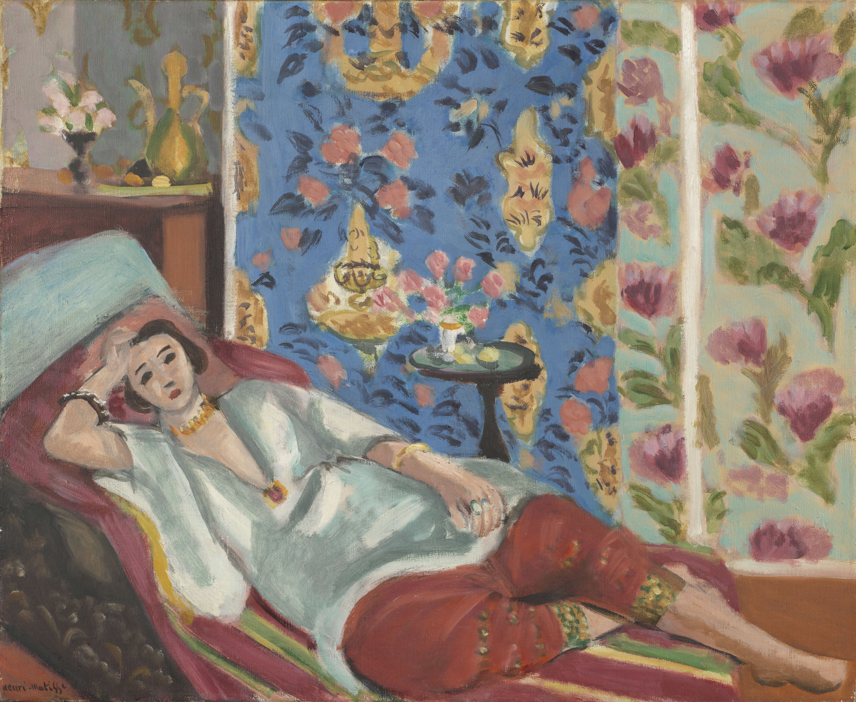 アンリ・マティス《赤いキュロットのオダリスク》1924-1925年頃、油彩・カンヴァス、50×61cm、オランジュリー美術館