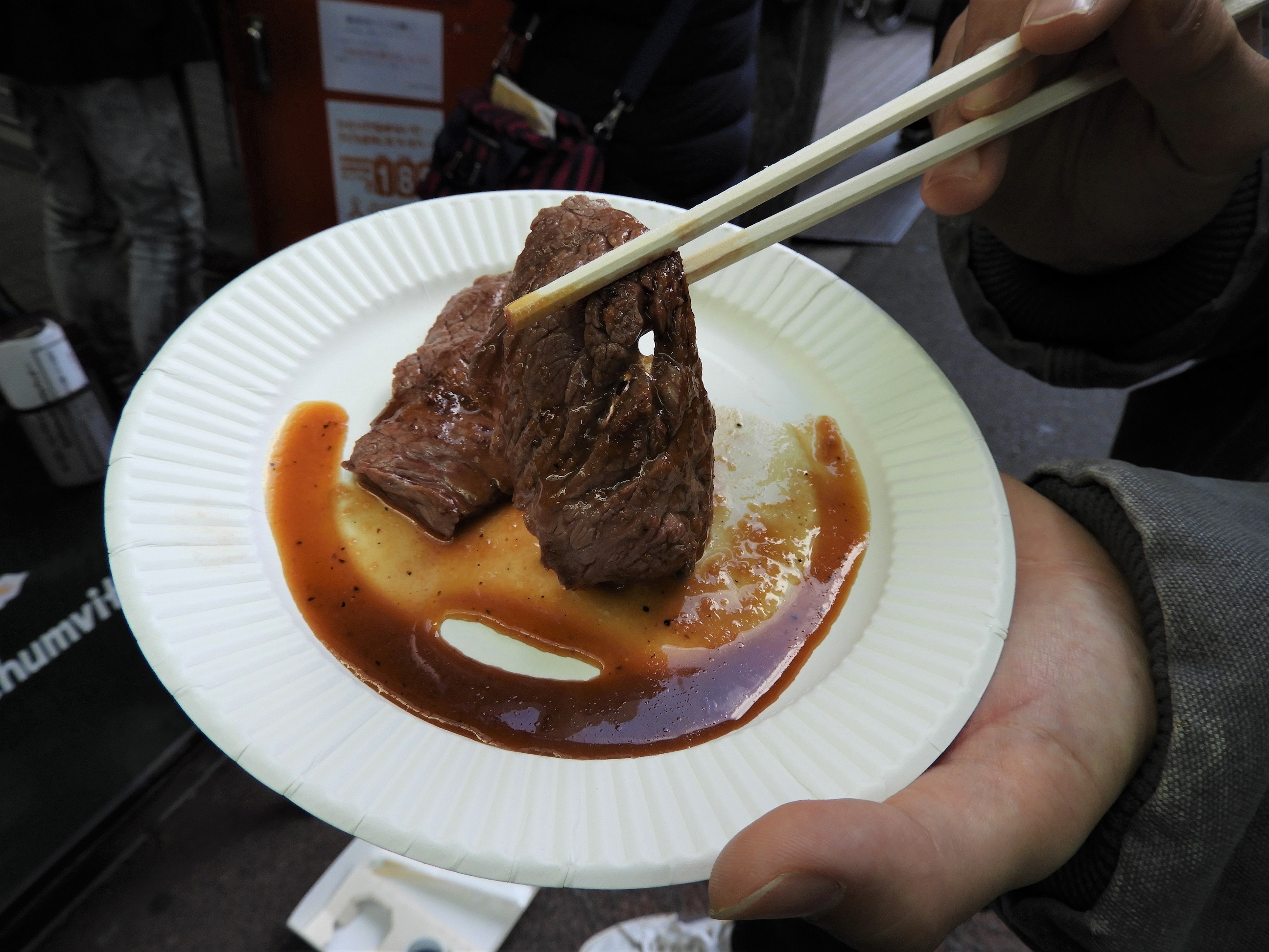 照焼ステーキ（350円）（サラダの店 サンチョ伏見店）