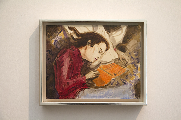 "Kurt Sleeping" 板に油彩　27.9 x 35.6 cm 1995