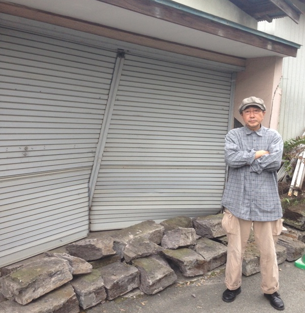 天野天街　熊本市内にて（撮影：小林夢二）