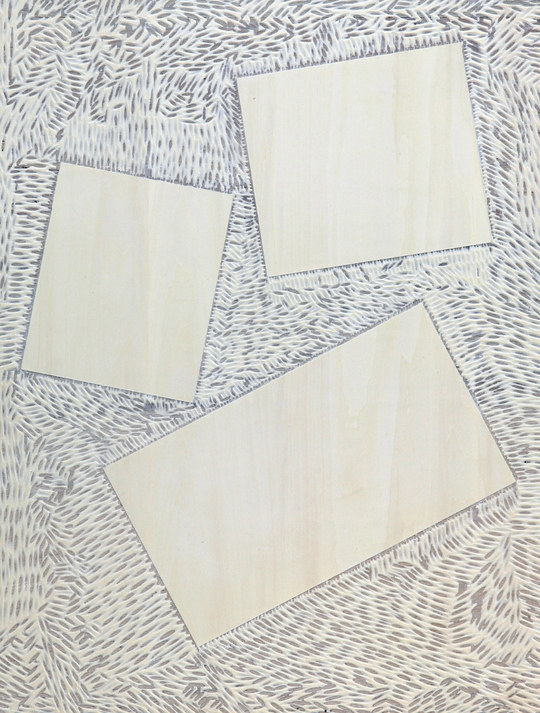豊嶋康子「四角形」 2017年、合板・オスモ塗料 60.5×45.5×3cm