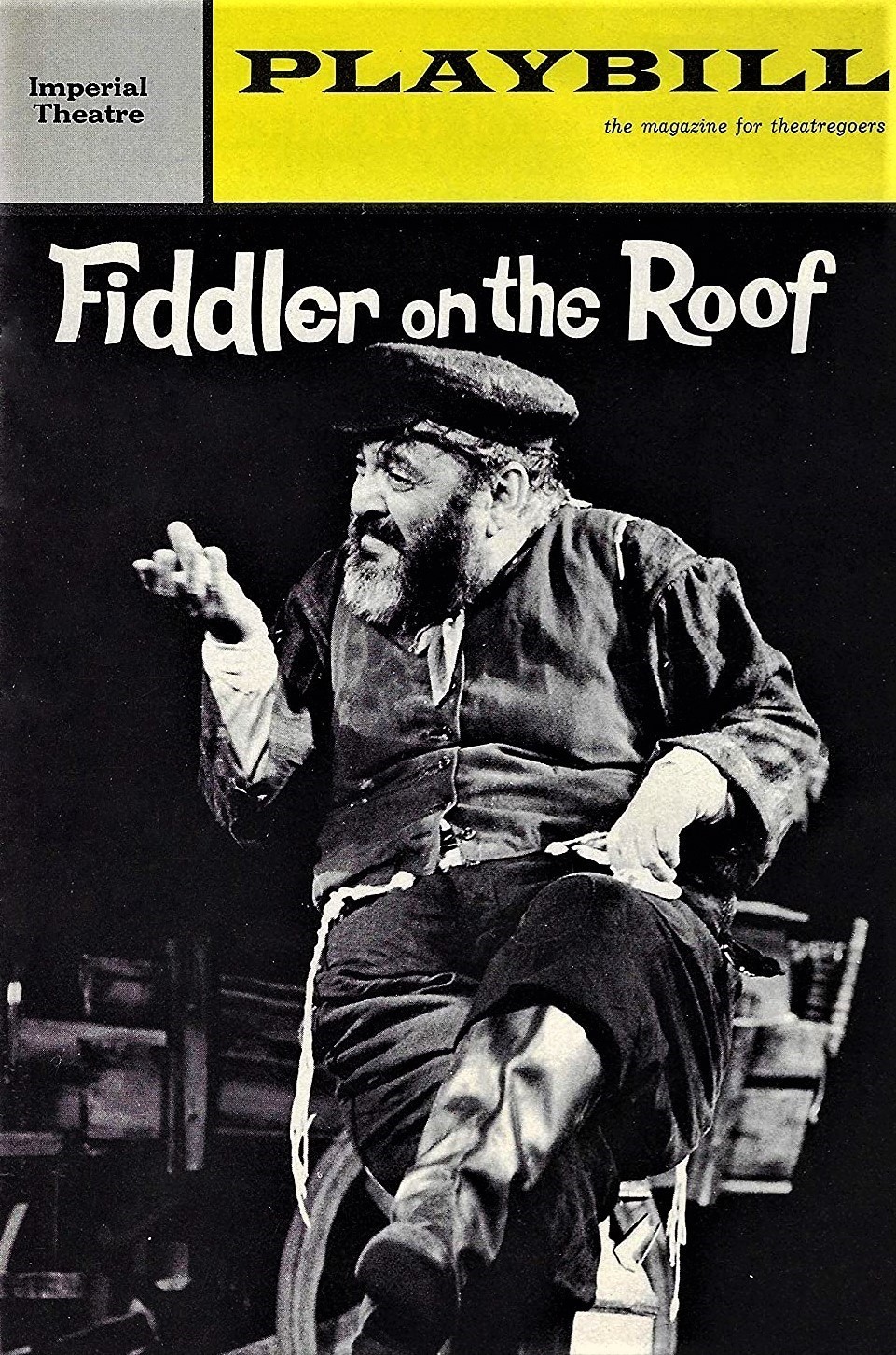 ブロードウェイ初演（1964年）で、テヴィエを演じたゼロ・モステル