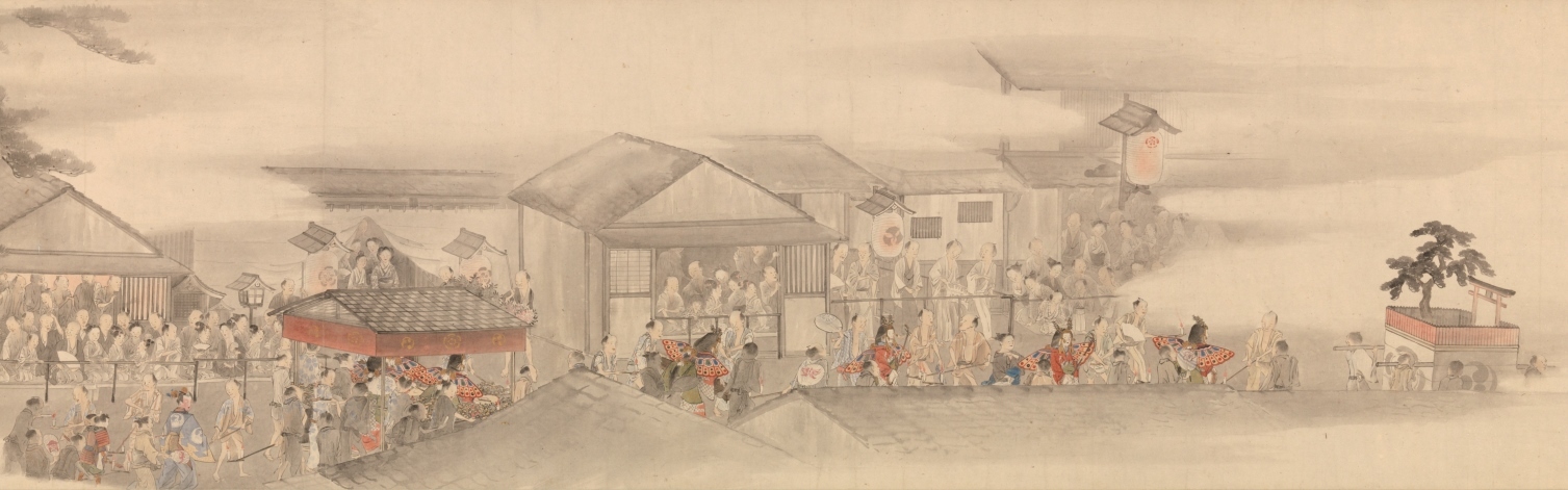 横山華山《祇園祭礼図巻》下巻部分　天保6-8（1835-37）年　個人蔵
