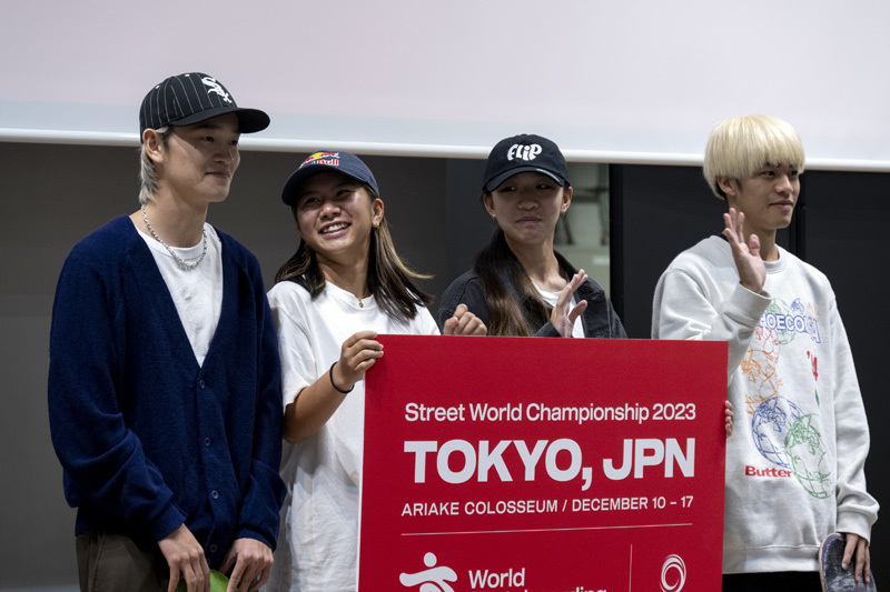 『ワールドスケートボードストリート世界選手権2023東京』の記者発表会が、10月19日に都内で行われた