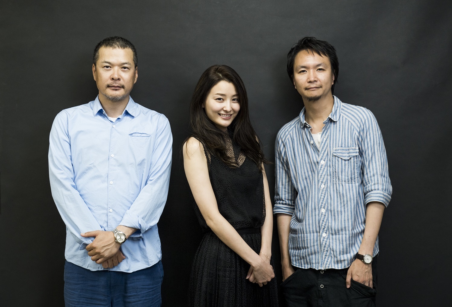 （左から）田中哲司、原田夏希、長塚圭史