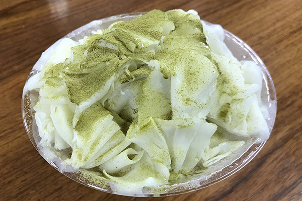 マッチャスノーかき氷（600円）