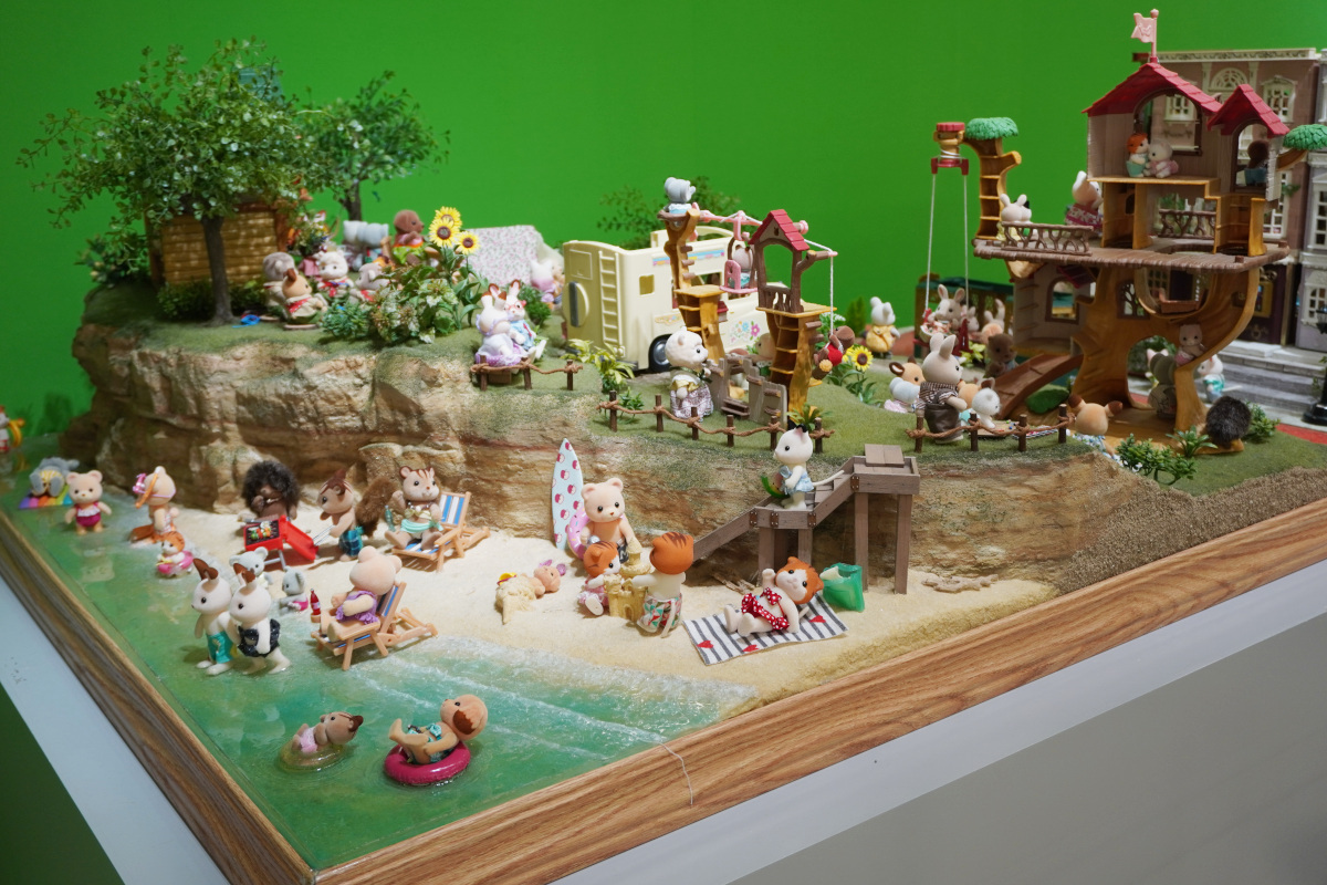 展示風景　「村あるき」エリア　ジオラマ