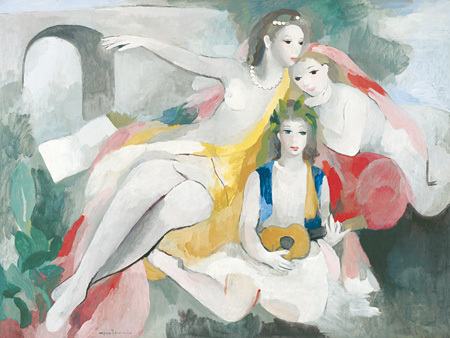 マリー・ローランサン『三人の若い女』1953年頃　マリー・ローランサン美術館蔵