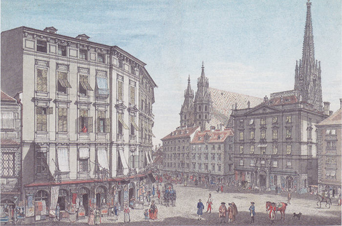 カール・シュッツ画「1779年のウィーン中心部」
