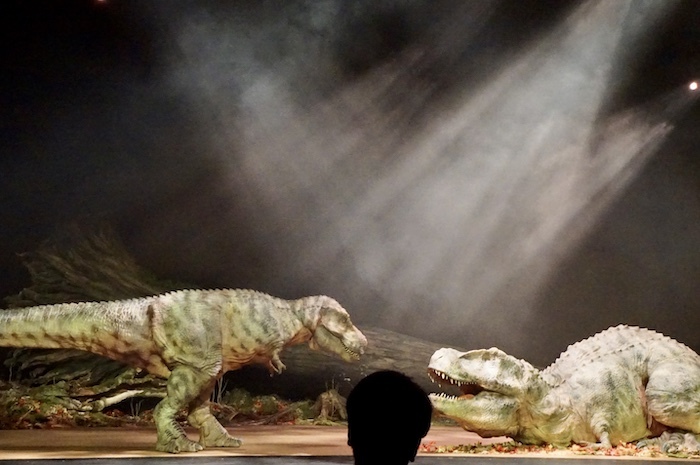 横たわるティラノサウルスの周りには落ち葉が積もっている。どれくらいの間こうしているのだろうか