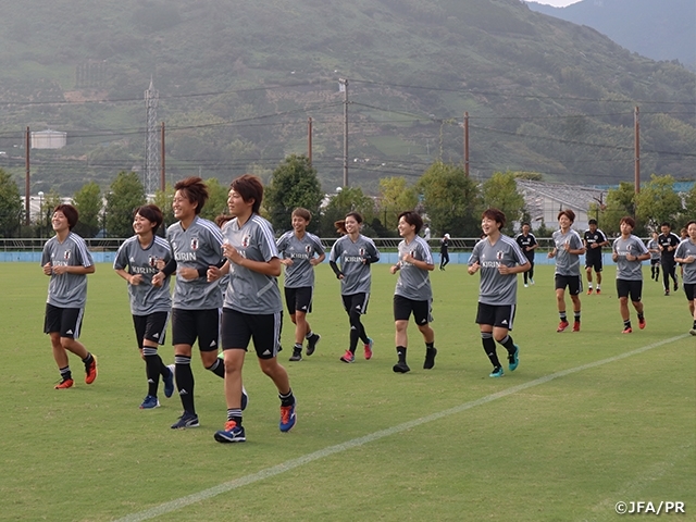 カナダ女子代表戦に向けたトレーニングキャンプの様子 (C)JFA/PR