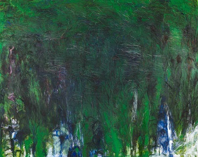 松本陽子《振動する風景的画面》2017年　油彩・キャンヴァス、 200.0x250.0cm　個人蔵　（C)Yoko Matsumoto
