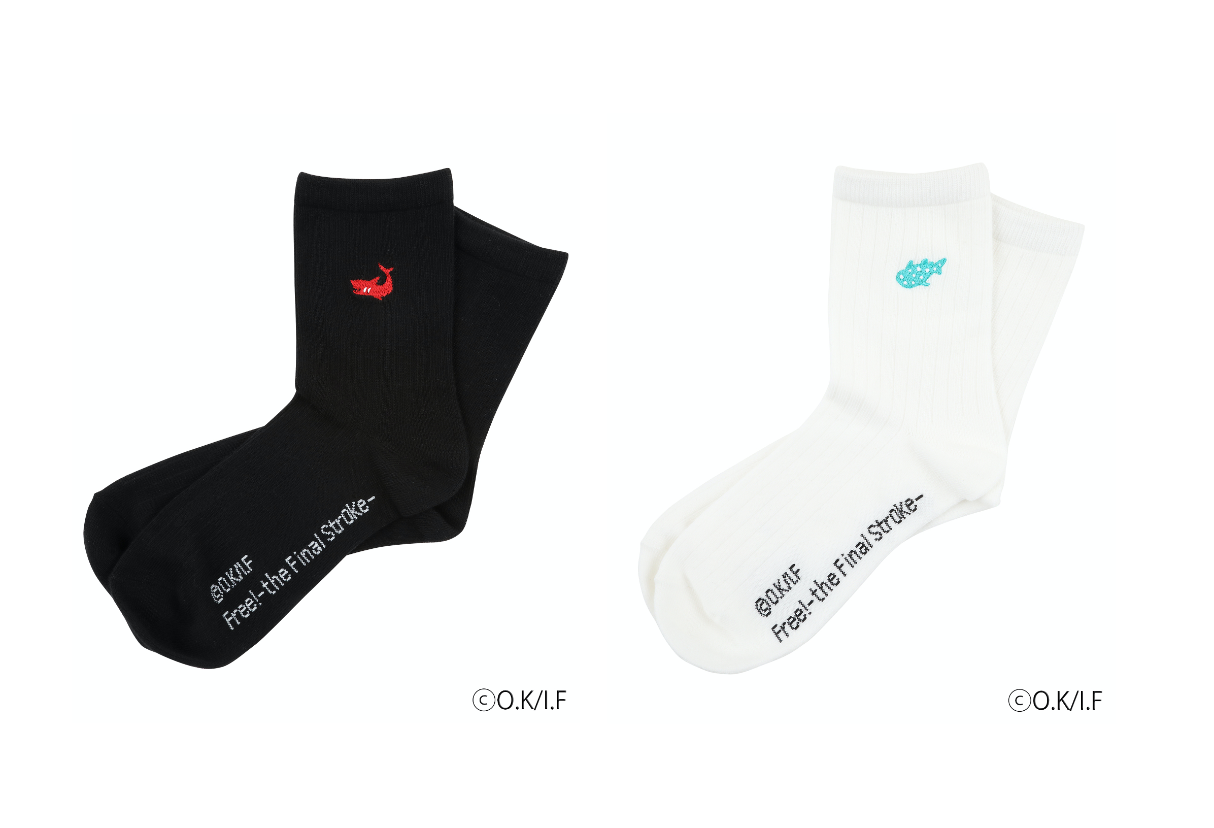Animal motif socks 凛＆宗介（サメ＆ジンベイザメ）