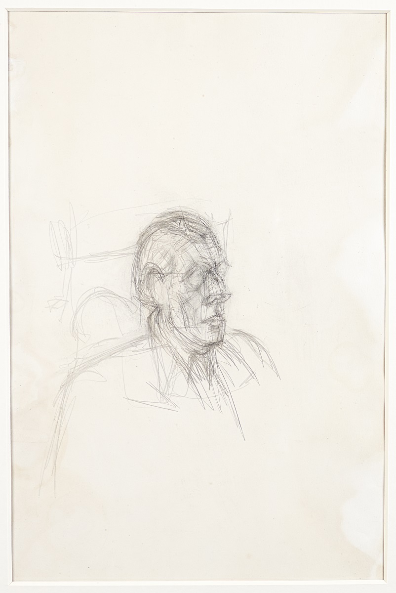 アルベルト・ジャコメッティ《ディエゴ》　1949年　鉛筆、紙　マルグリット&エメ・マーグ財団美術館、サン＝ポール・ド・ヴァンス