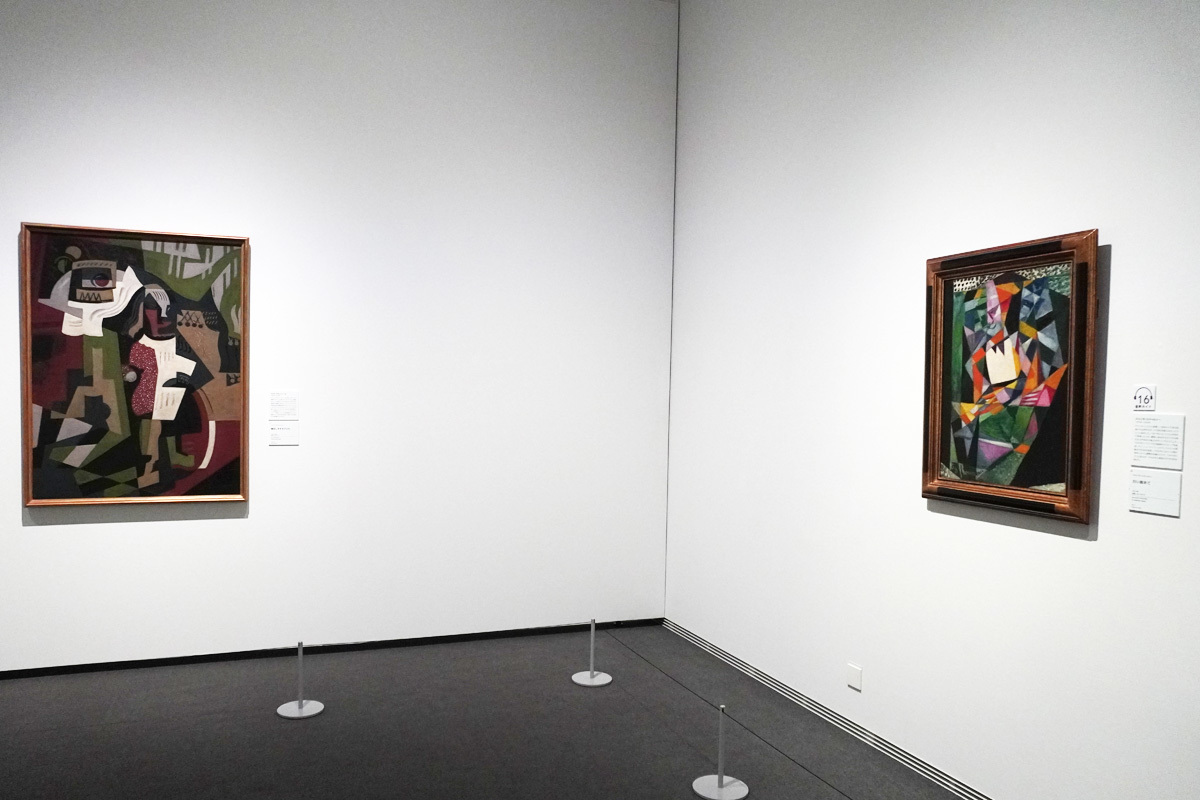 左： マリア・ブランシャール 《輪回しをする子ども》1916-18　油彩、カンヴァス