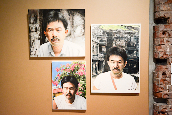 右《エローラの自画像》 左上《エレファンタの自画像》 左下《マトウラの自画像》 すべて1986年